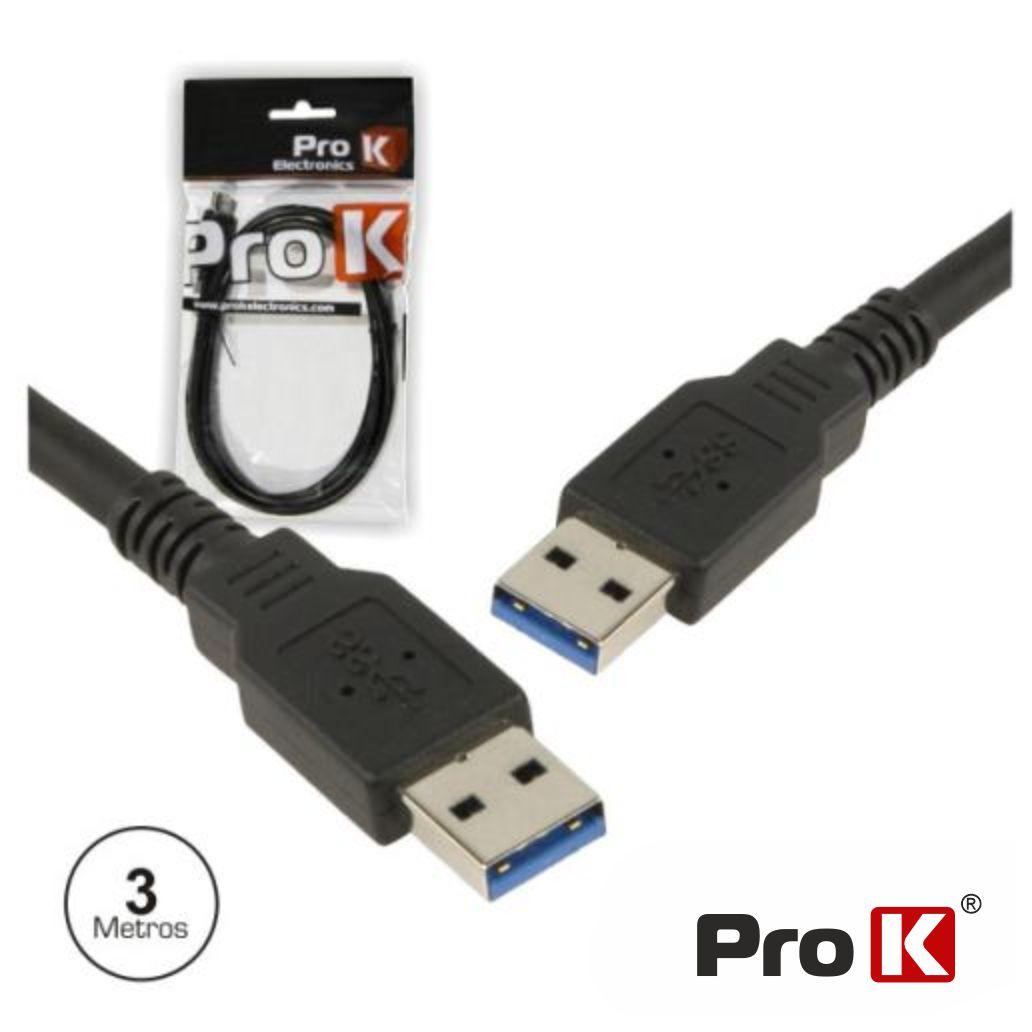 CABO USB-A 3.0 MACHO / USB-A MACHO 3M PROK