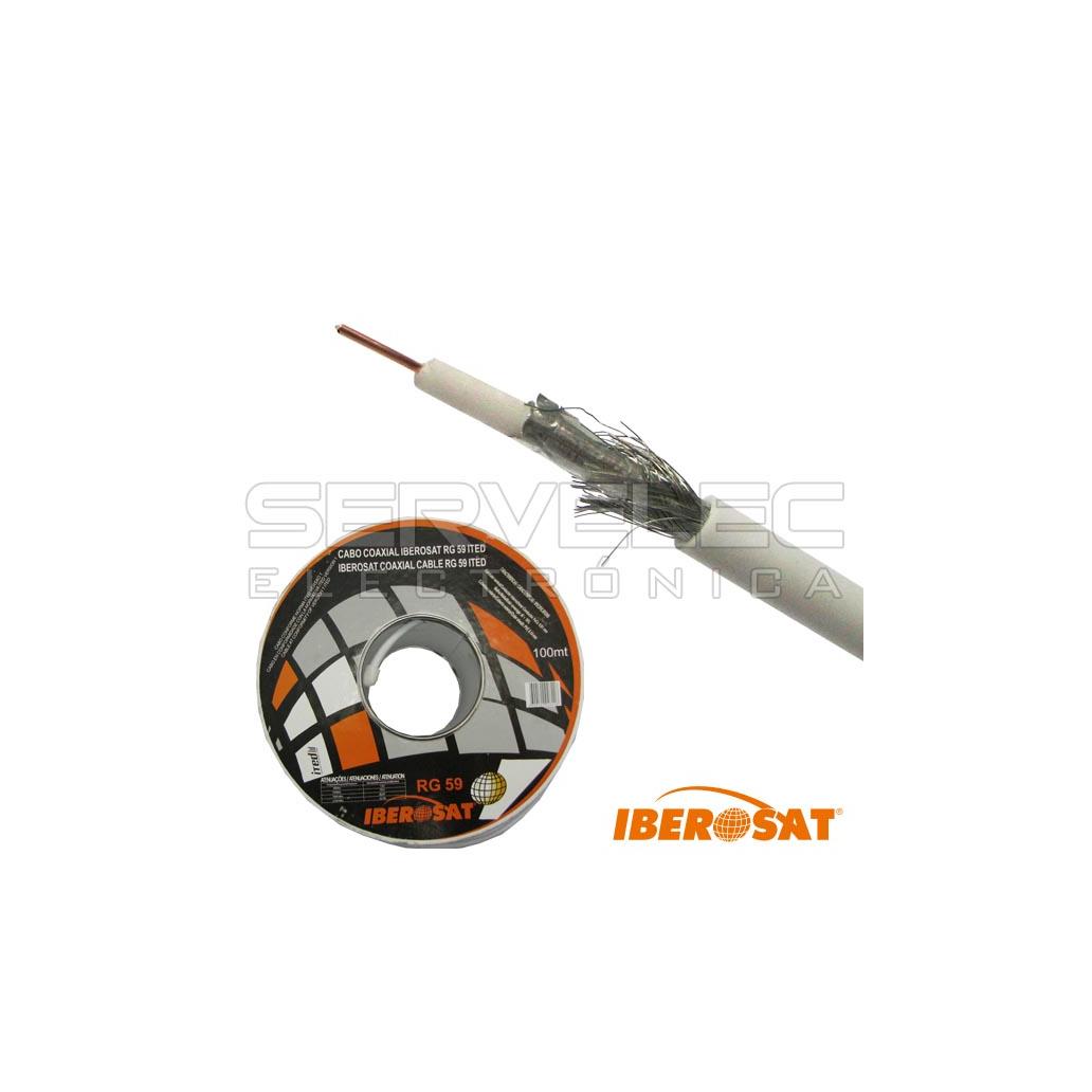 Cabo Coaxial Rg59 75ohm Ited 100 Metros Iberosa