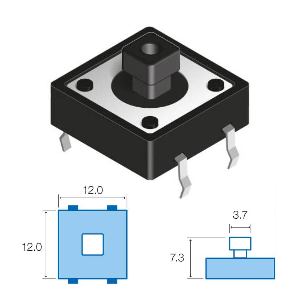 Pulsador Micro Switch Horizontal