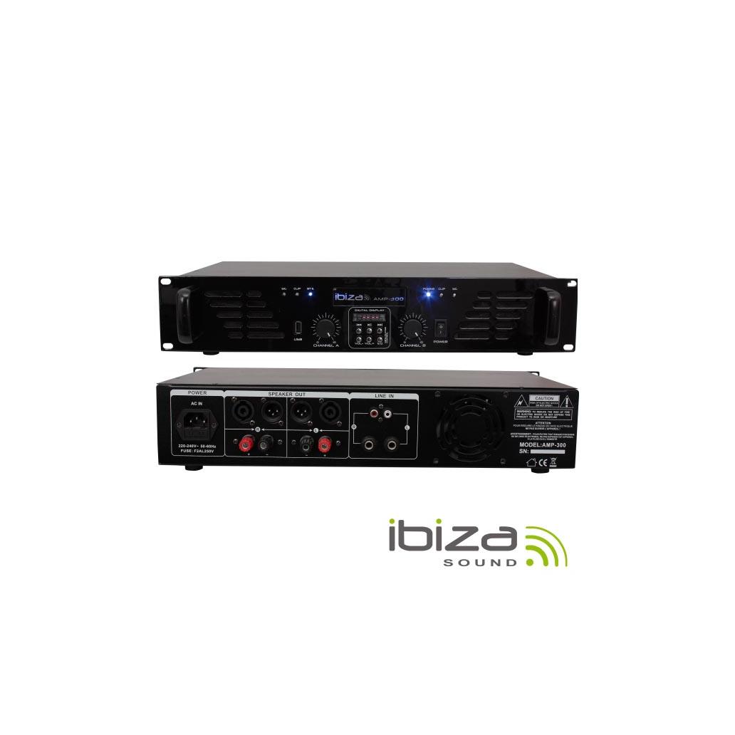 Amplificador Áudio 2 X 240w Usb/Bt Ibiza