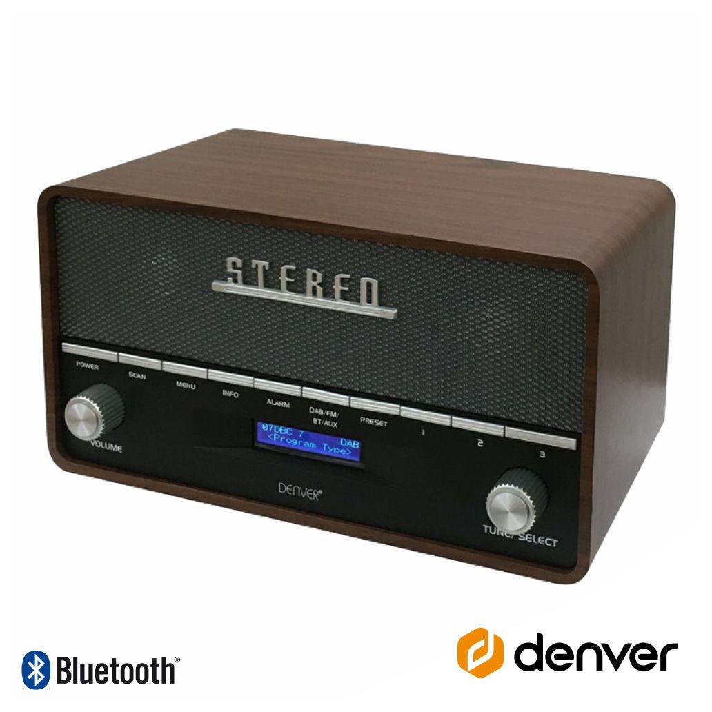 Rádio Bluetooth Am/Fmppl/Aux/Mp3 Vintage Denver