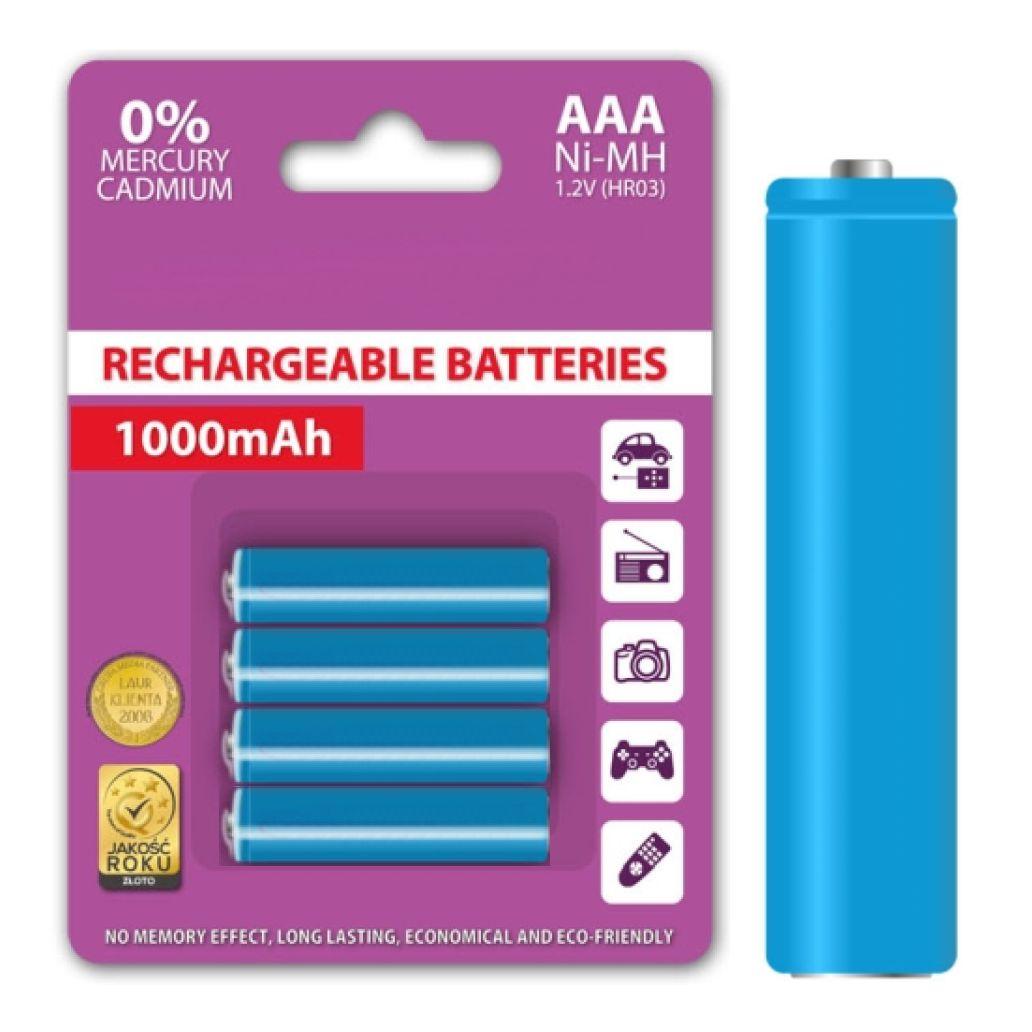Bateria Ni-Mh Aaa 1.2v 1000ma 4x Blister