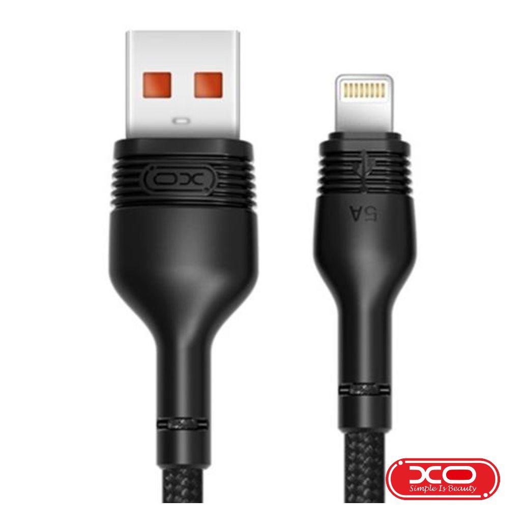 Cabo USB-A 2.0 Macho / Lightning 8P Fast Charge 5A 1M XO