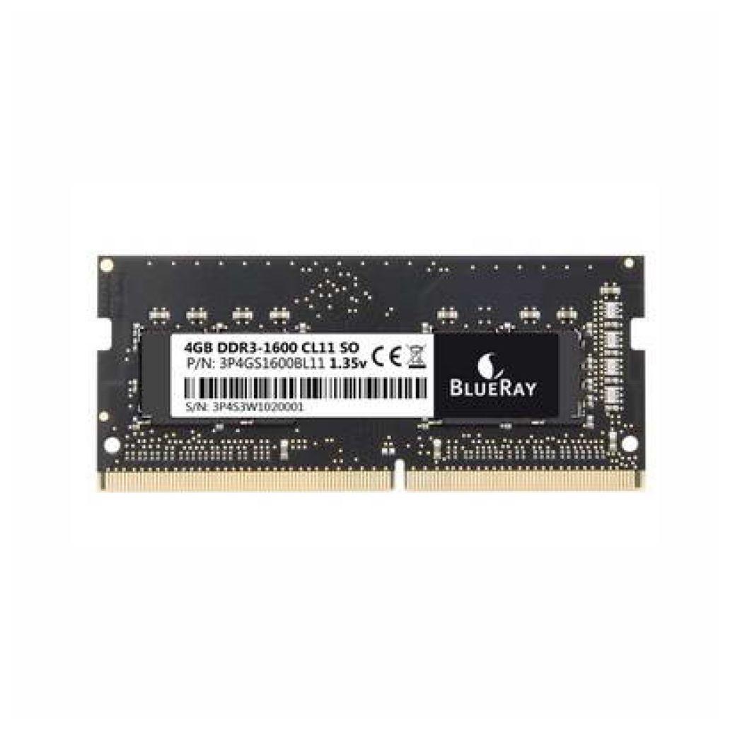 Memória RAM SO-DIMM BlueRay 4GB DDR3 1600MHz CL11