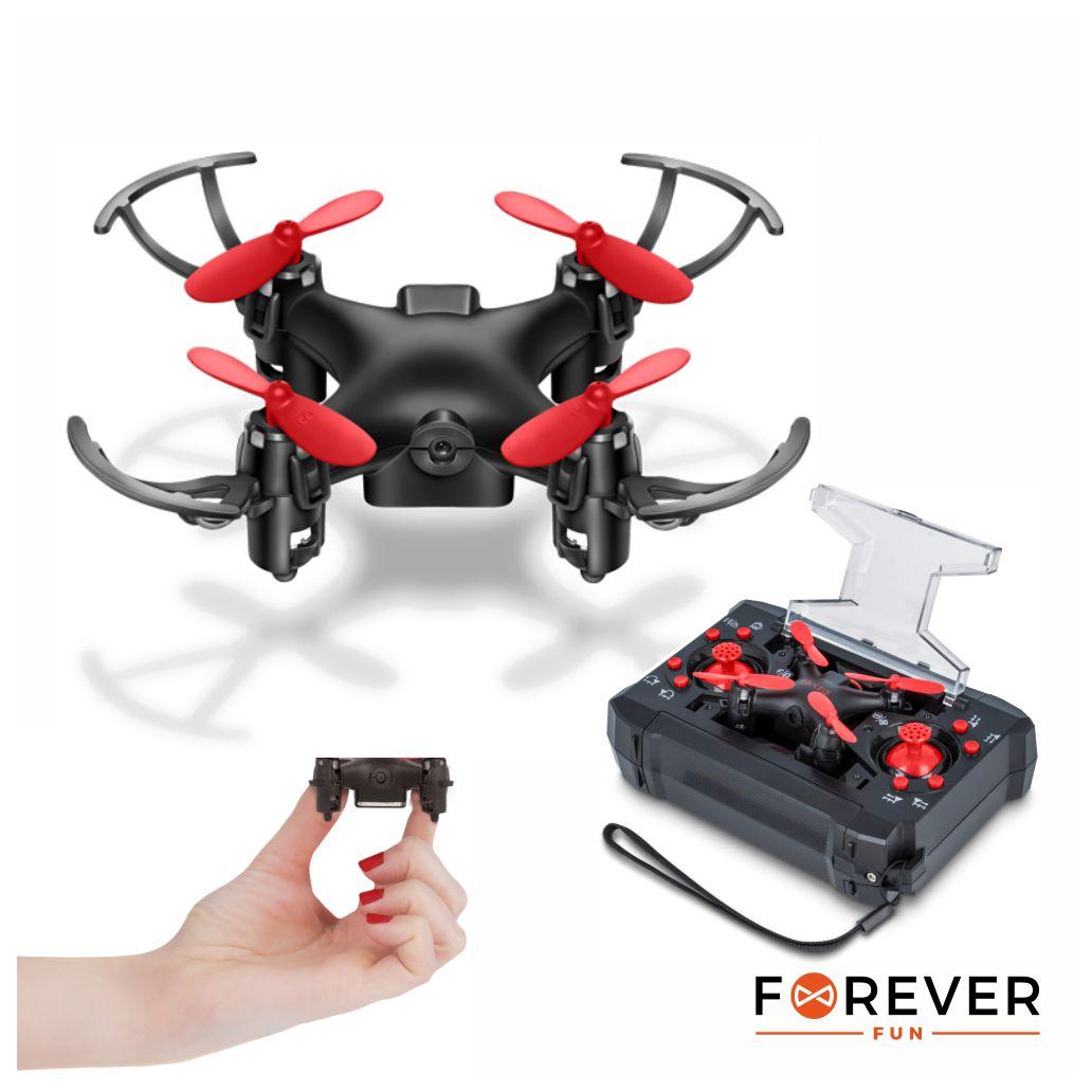 Drone de Bolso c/ Câmara Preto e Vermelho FOREVER