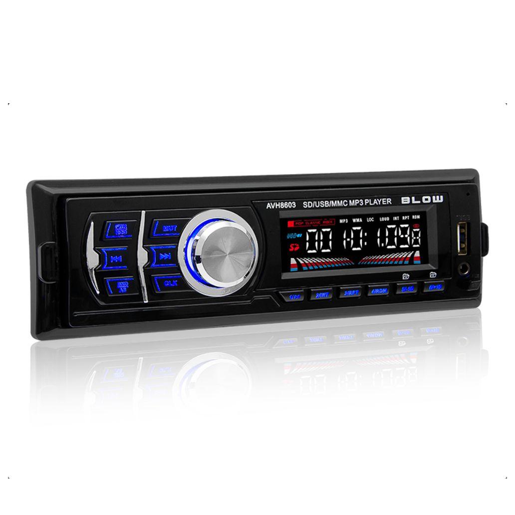 Auto-Rádio FM Mp3 50Wx4 C/ MMC/SD/USB/AUX/RDS