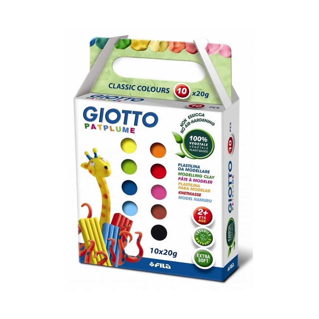 Plasticina Giotto Patplume C/ 10 Cores
