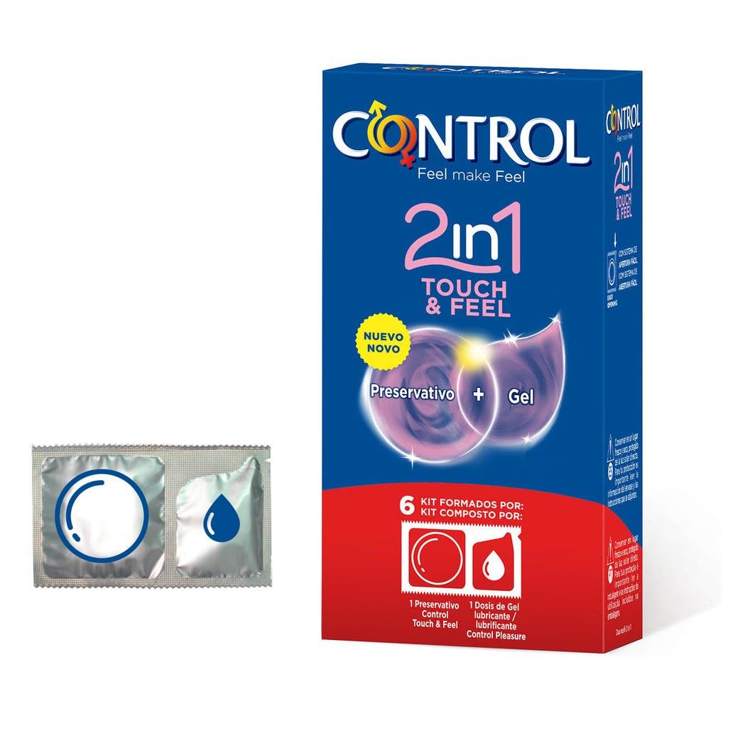 Preservativos Control 2In1 TouchAndFeel + Lubrificante 6 Uni