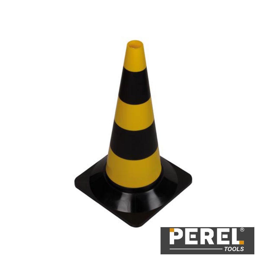 Cone De Sinalização Amarelo/Preto - 50cm PEREL