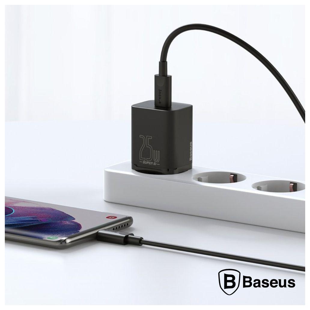 Alimentador Comutado 25W Super SI + Cabo USB-C BASEUS Preto