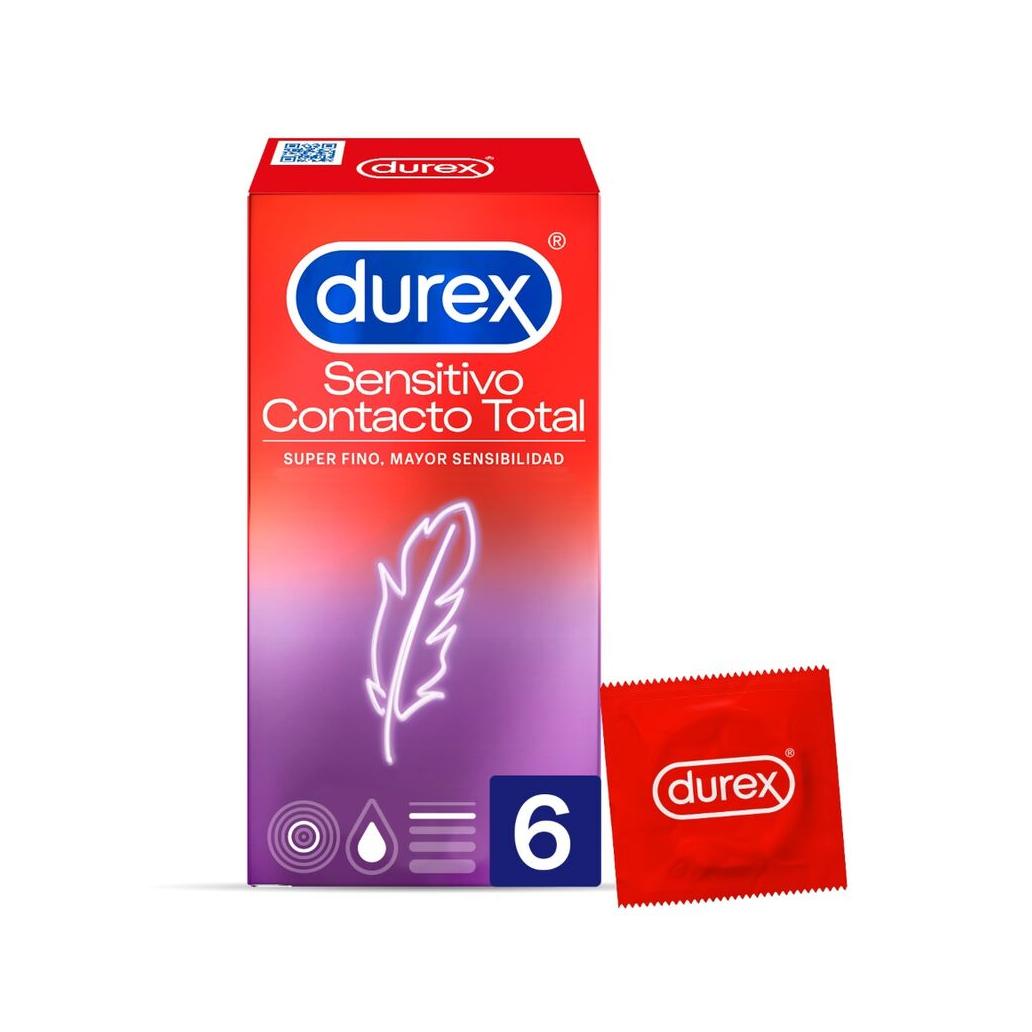 Preservativos Contato Sensível Durex Total De 6 Unidades