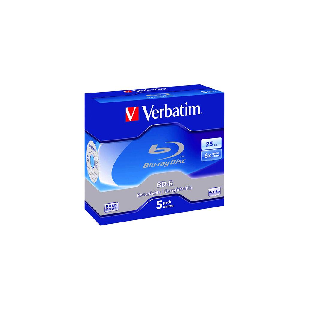Blu-Ray Verbatim Bd-R Single Layer 25Gb Pack 5 Unids White/
