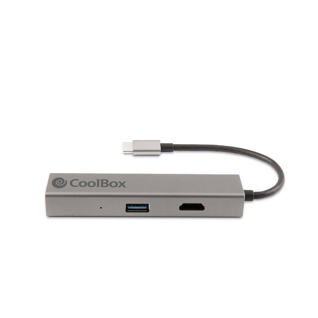 Hub COOLBOX miniDOCK USB-C RJ45 HDMI USB-A 3.0
