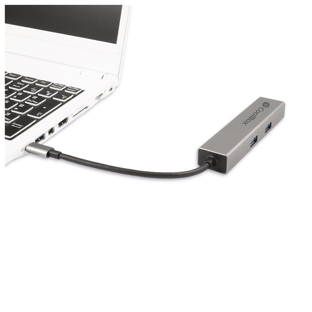 Hub COOLBOX miniDOCK USB-C RJ45 HDMI USB-A 3.0