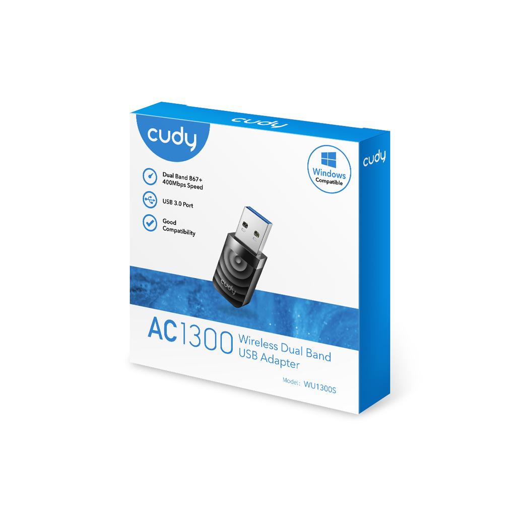 Adaptador Rede Cudy Ac1300 Wifi Usb 3.0 Wu1300S