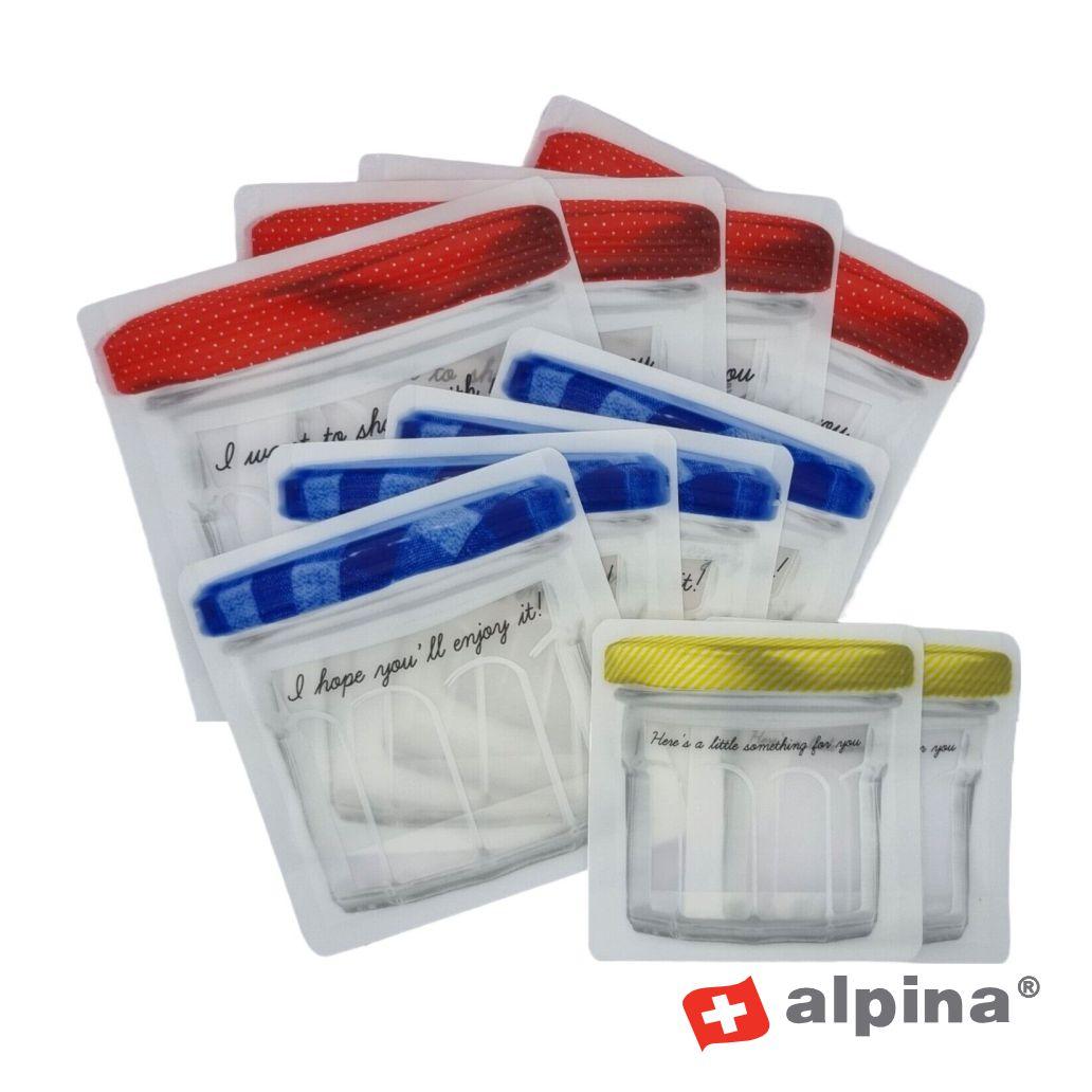 Conjunto de 10 Sacos Reutilizáveis para Alimentos ALPINA