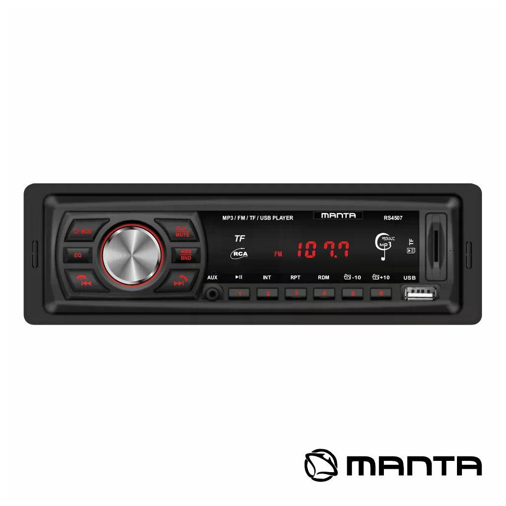 AUTO-RÁDIO MP3 4x10W C/ FM/BT/SD/AUX/USB MANTA