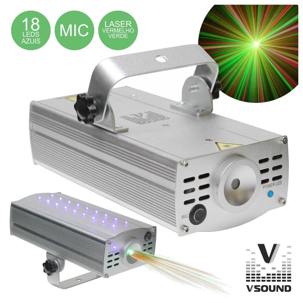 Laser 150mw Vermelho/Verde Star Vsound