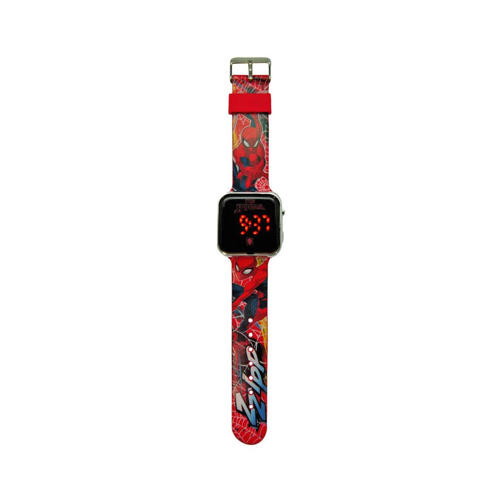 Relógio Digital Led marvel Homem Aranha Vermelho